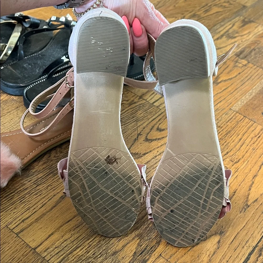 14th & Union Blush Ruffle Ankle-Strap Heels - Picture 3 of 4